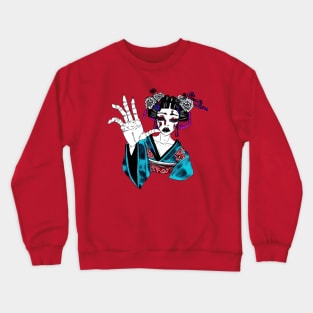 Weird Japanese Geisha, Weirdcore Drawing Crewneck Sweatshirt